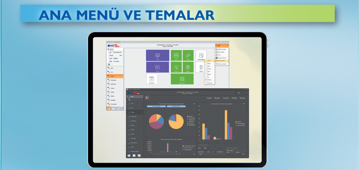 ETA V11 Ana Menü ve Tema Seçimi